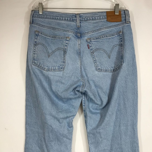 LEVI'S- WOMEN'S 32 - BLUE BUTTON FLY WEDGIE BOOTCUT DENIM JEANS - Picture 5 of 12